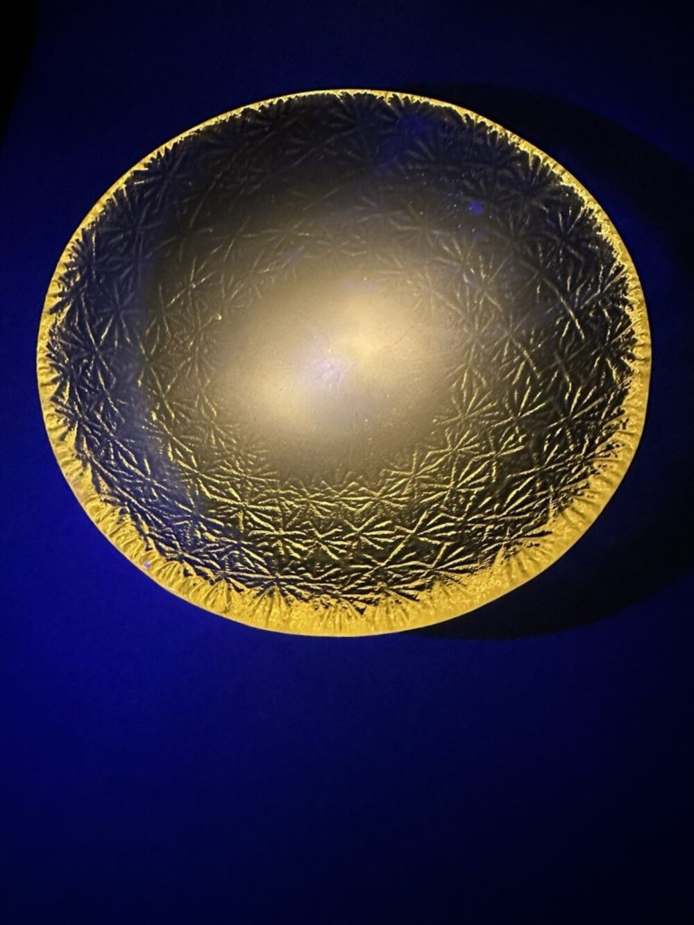 Fire and Light Style Citrus Yellow Glass Bowl 7.25” Recycled Glass GLOWY Glass